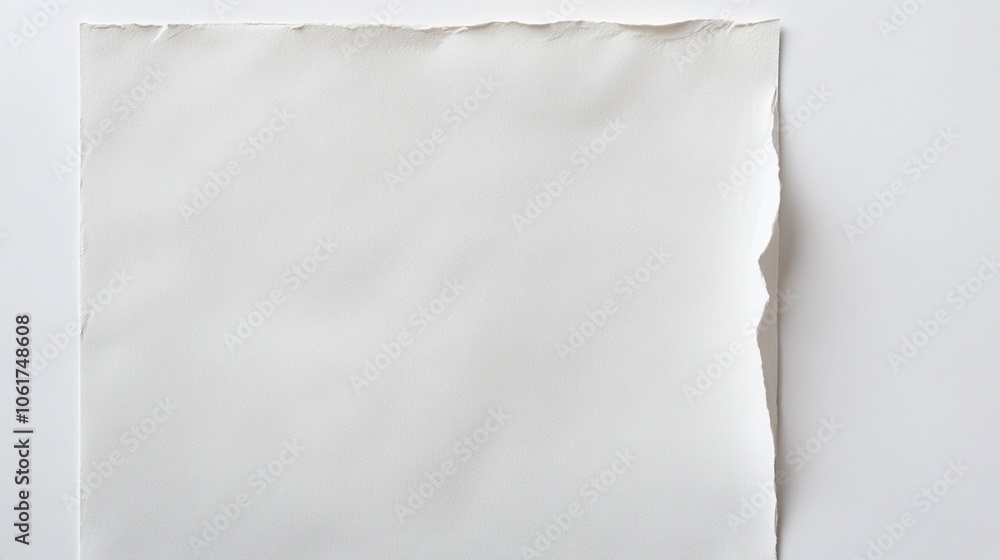 Obraz premium Blank White Paper Sheet Mockup for Graphic Design Branding and Advertising