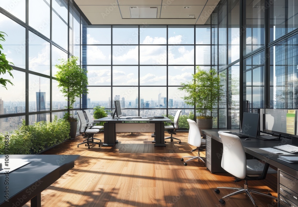 Modern Office View. Modern Office View.