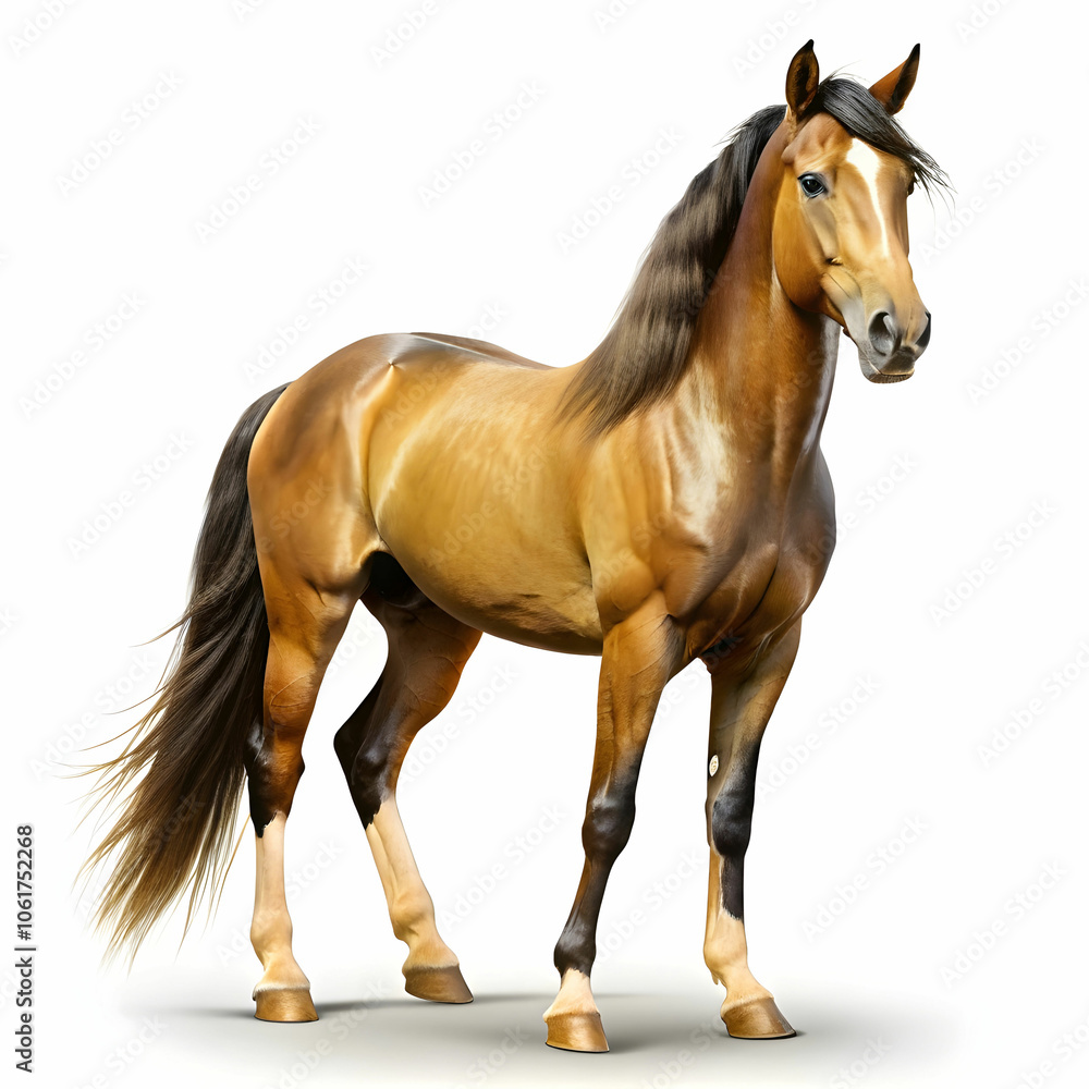 Obraz premium horse in white background