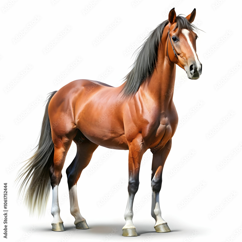 Obraz premium horse in white background