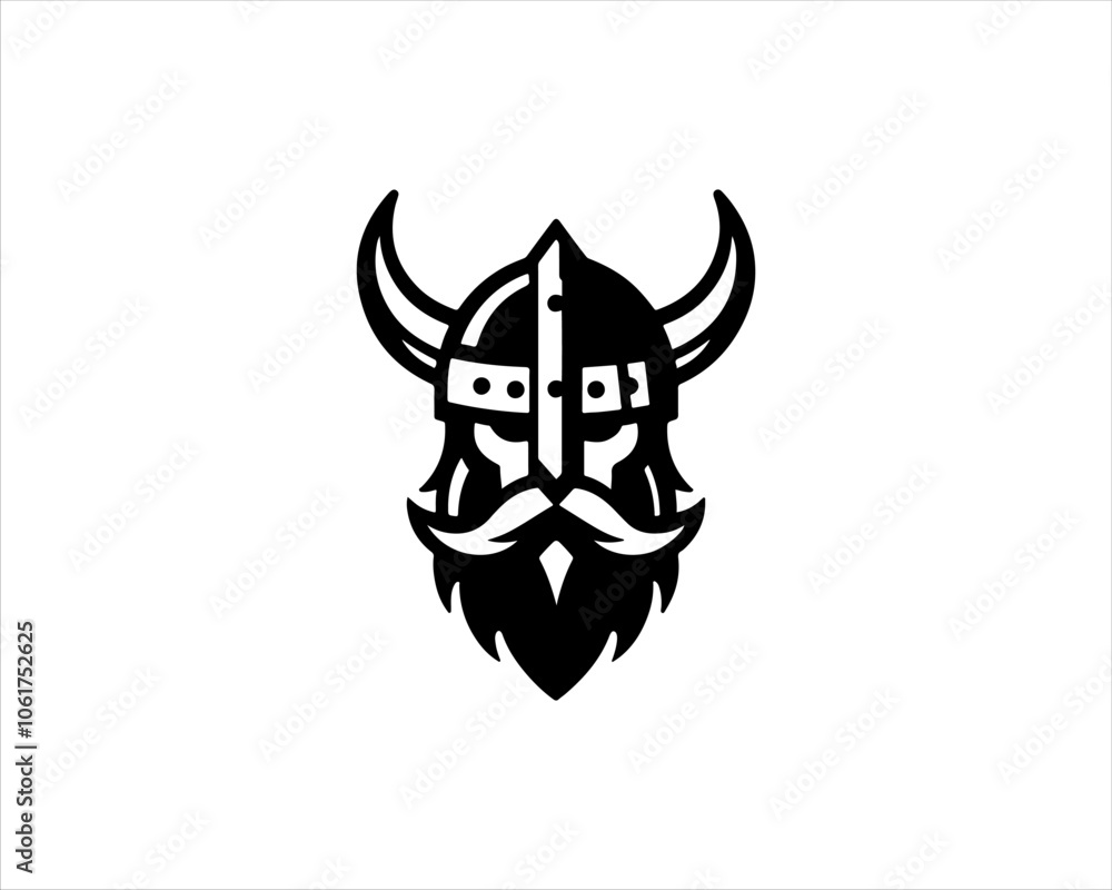 Viking Head Logo Design Vector Template. Human Viking Logo Design Icon Symbol Vector Illustration. Viking Head Logo Design Vector Template. Human Viking Logo Design Icon Symbol Vector Illustration.