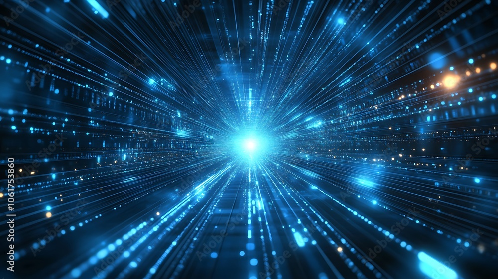 Obraz premium Explore light speed effects in digital art creation