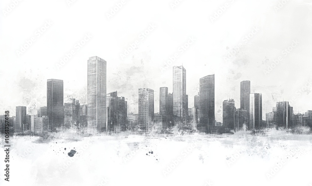Fototapeta premium Sketchy Cityscape.