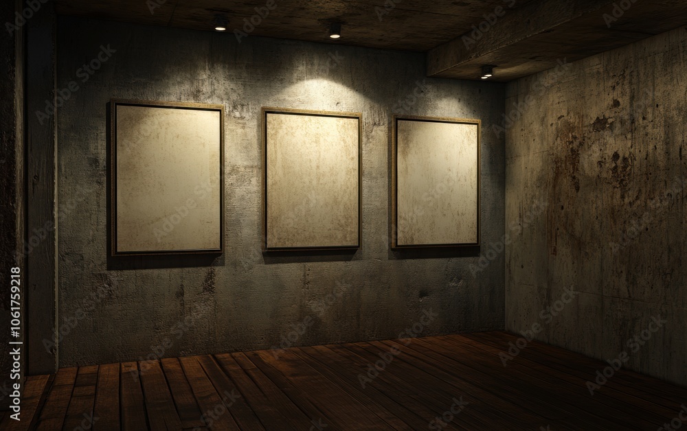Empty Gallery Room. Empty Gallery Room.