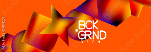 Fluid color geometric shapes abstract background. Vector Illustration For Wallpaper, Banner, Background, Card, Book Illustration, landing page