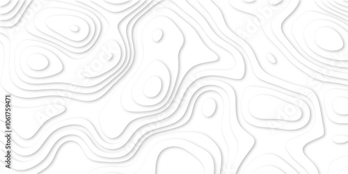 Abstract luxury white modern 3d papercut background. Minimal abstract vector wave carve diamond topography line circle creative topography map circle and wave line smooth multilayer pattern. papercut.