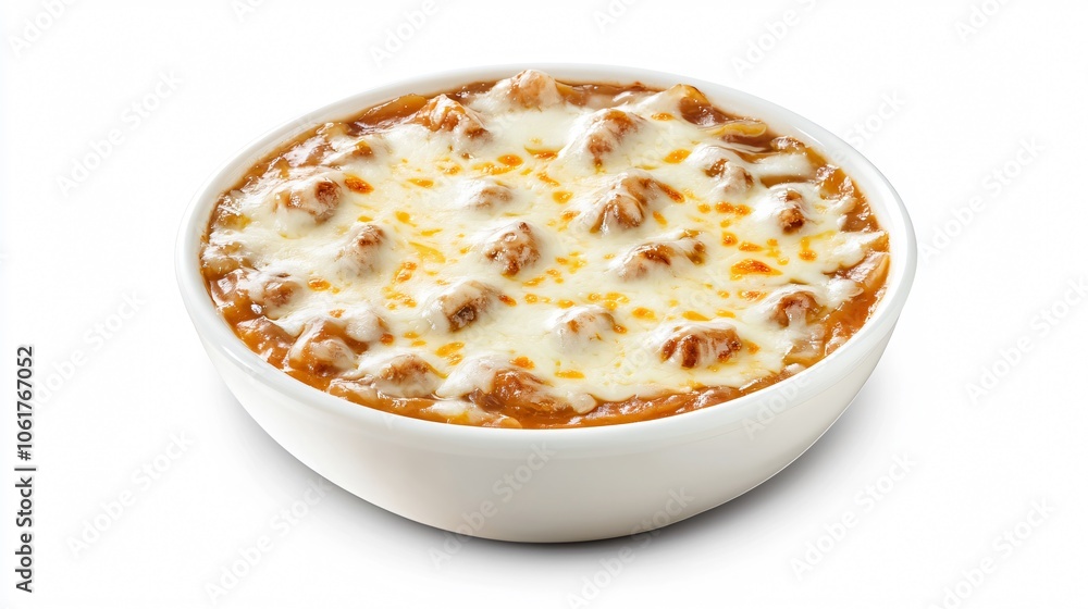 Bowl of Creamy Soup with Melted Cheese Bowl of Creamy Soup with Melted Cheese