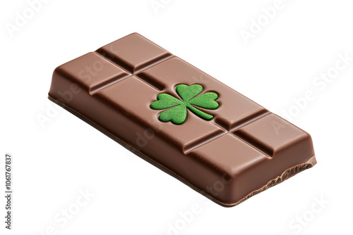 Chocolate Bar with Green Clover Design