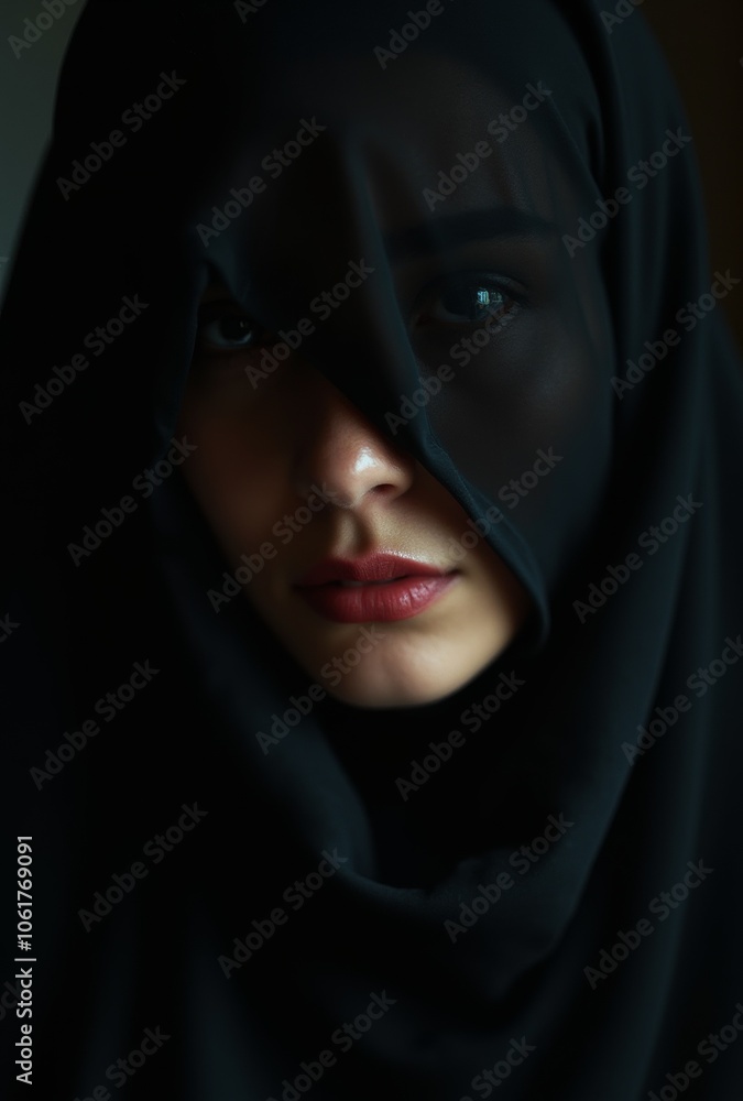 portrait of a woman with a veil portrait of a woman with a veil