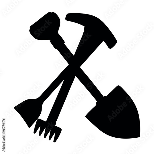 Agriculture Tools Clip Art Illustration