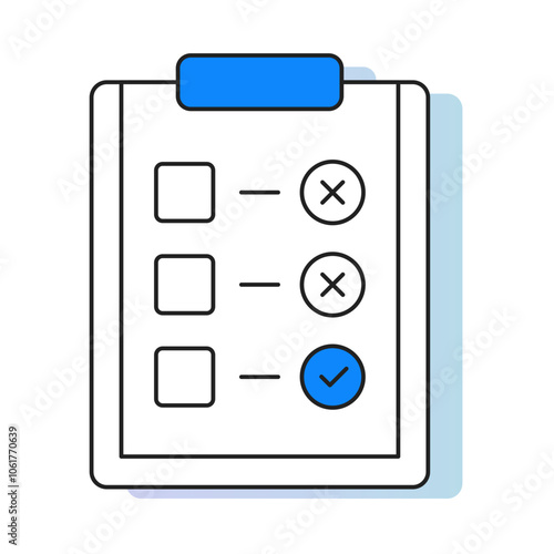 Experiment Trial Error Icon – A Checklist with Checkboxes, Representing Processes of Testing and Iterative Improvements