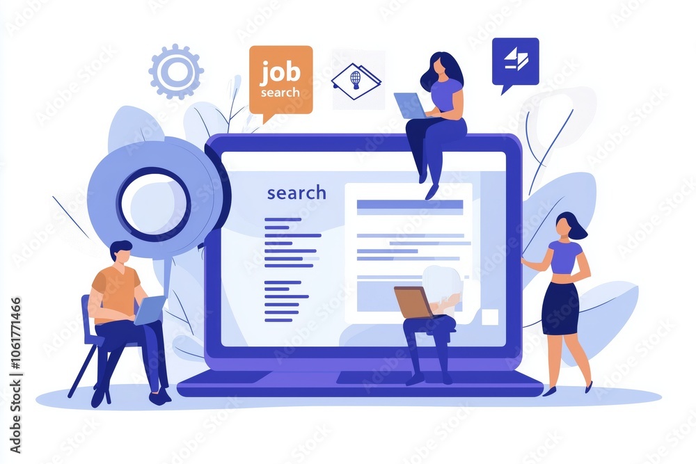 Online job search on modish website for worker to search for job opportunities on the recruitment internet network Online job search on modish website for worker to search for job opportunities on the recruitment internet network