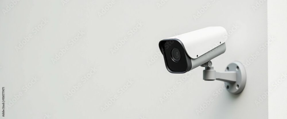 Outdoor Surveillance Camera Mounted on White Wall
Outdoor Surveillance Camera Mounted on White Wall