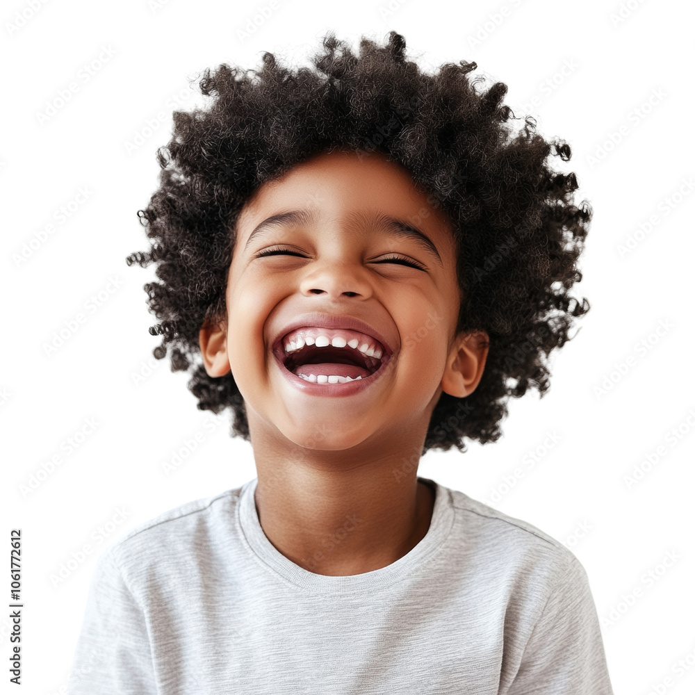 Portrait of a happy kid smiling and laughing isolated PNG Portrait of a happy kid smiling and laughing isolated PNG