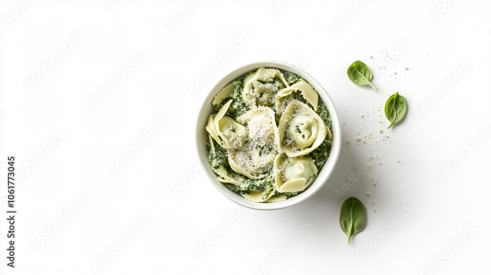 Creamy Spinach Tortellini with Parmesan Cheese Creamy Spinach Tortellini with Parmesan Cheese