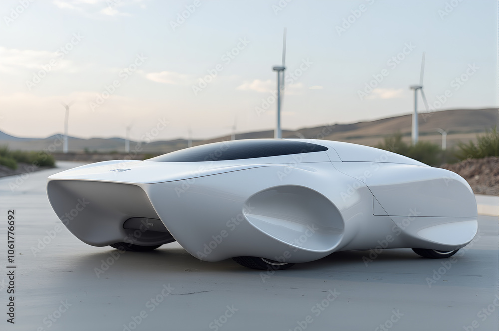 Fototapeta premium white modern vehicle