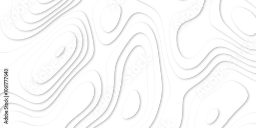 Abstract luxury white modern 3d papercut background. Minimal abstract vector wave carve diamond topography line circle creative topography map circle and wave line smooth multilayer pattern. papercut.