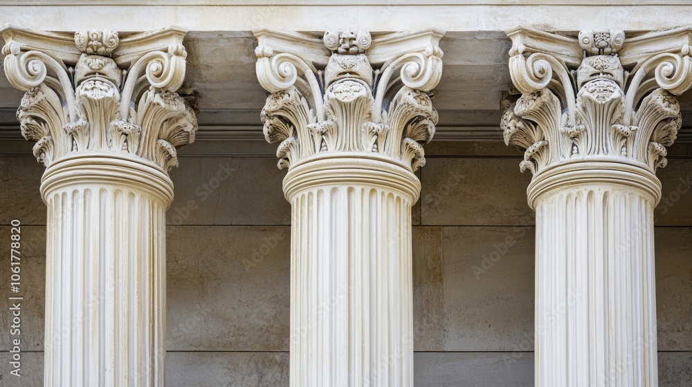 Fototapeta premium Architectural details of a grand entrance background