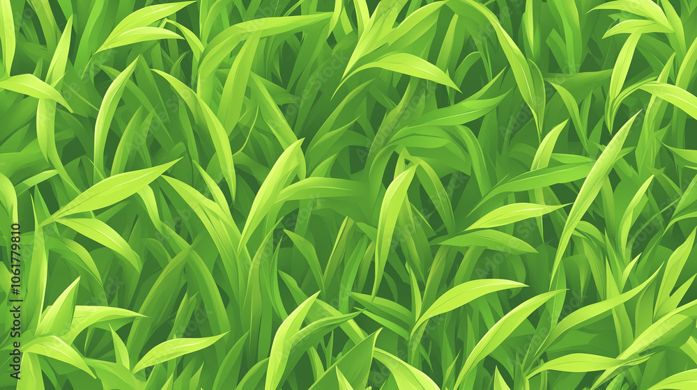 Fototapeta premium 緑色の草原の背景素材