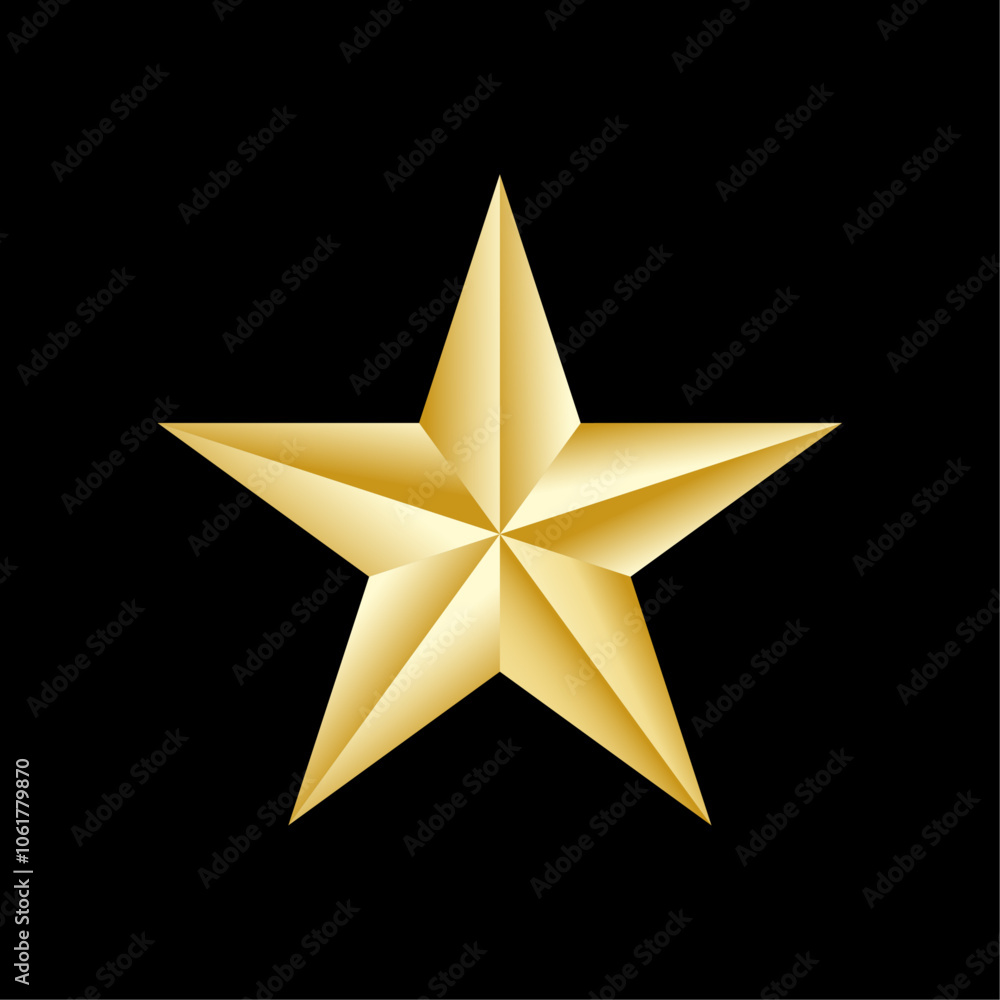 Icono de una estrella dorada de 5 puntas. Navidad Icono de una estrella dorada de 5 puntas. Navidad