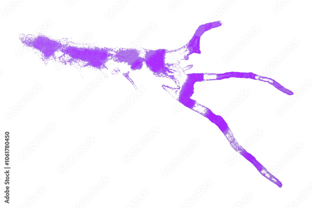 Obraz premium Purple splash stains set on transparent background.