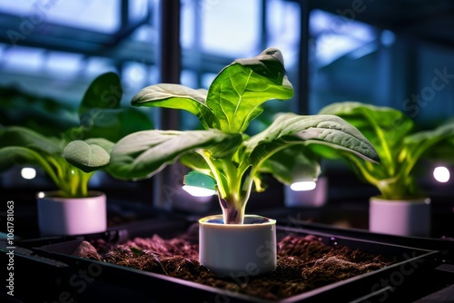 smart grow light intensity adjusts based on smart plant sensor d photo