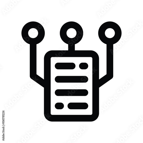 data modeling icon. vector line icon for your website, mobile, presentation, and logo design.