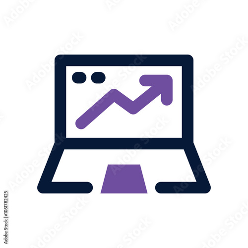 growth icon. vector dual tone icon for your website, mobile, presentation, and logo design.