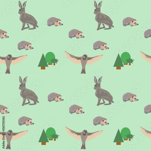 a seamless pattern with animals