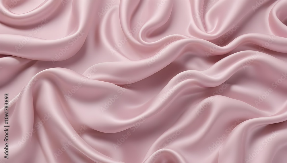 Fototapeta premium Luxurious Pastel Silk Texture: Elegant Folds & Reflections