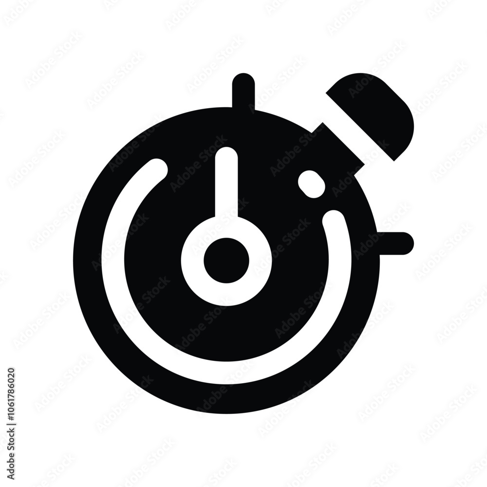 timer icon. vector glyph icon for your website, mobile, presentation, and logo design.