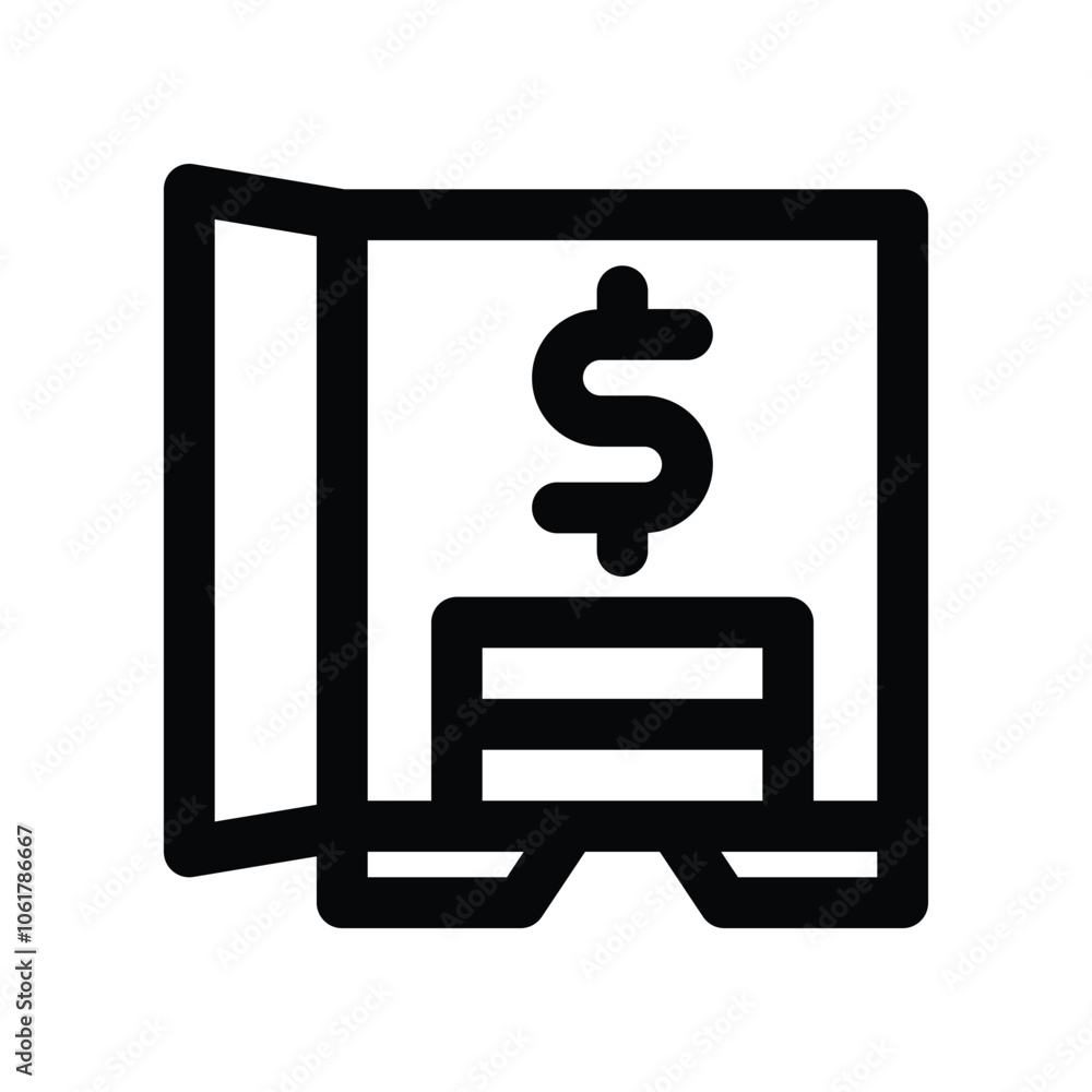 safebox icon. vector line icon for your website, mobile, presentation, and logo design. safebox icon. vector line icon for your website, mobile, presentation, and logo design.