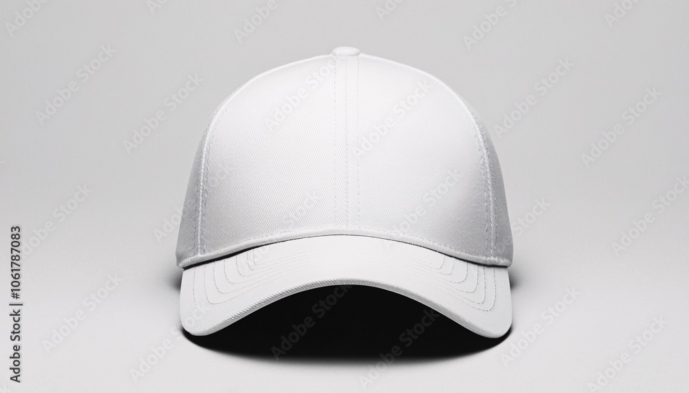 Stylish Cap Mockup with Customizable Front Panel on White Background for Branding Designs Stylish Cap Mockup with Customizable Front Panel on White Background for Branding Designs