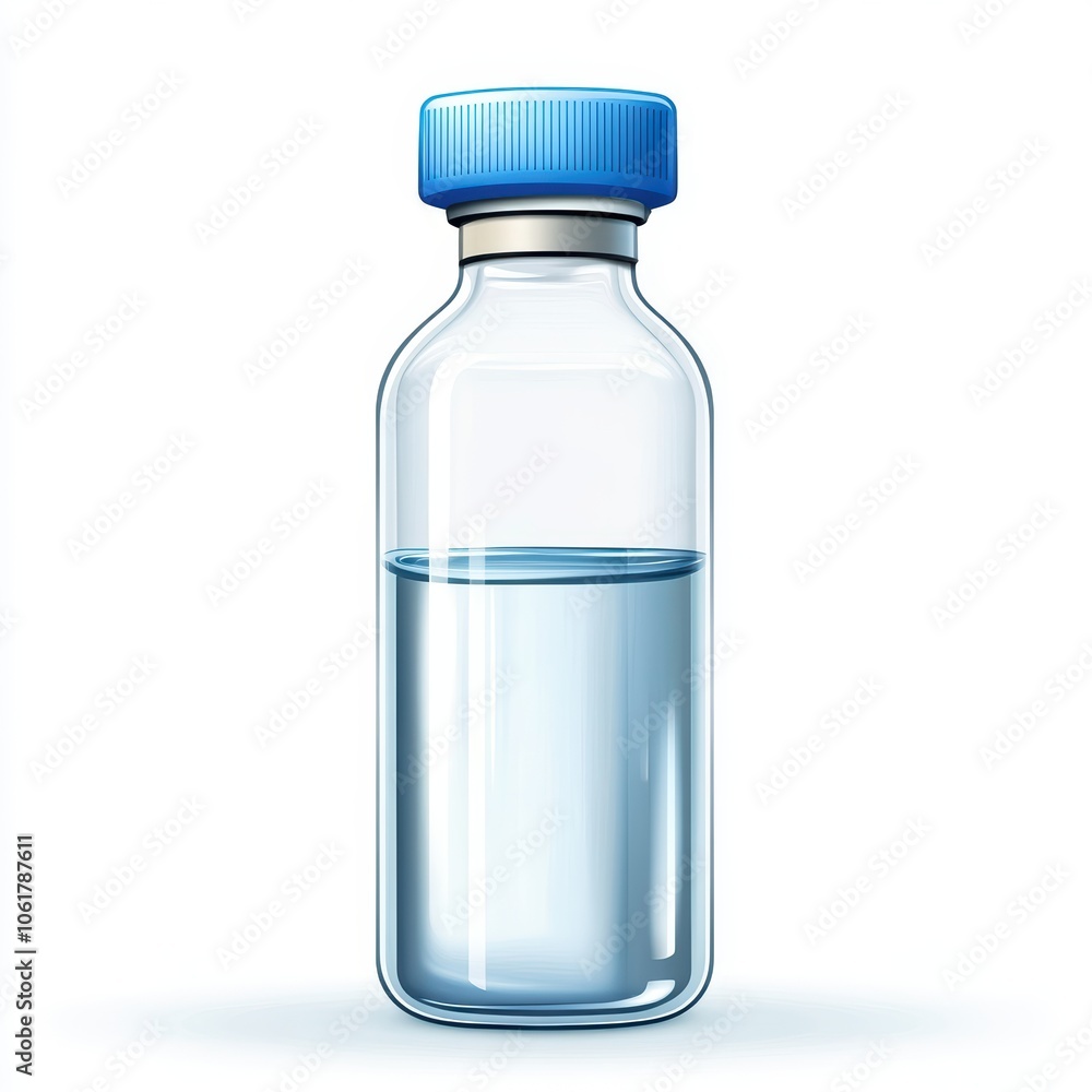 Saline IV Bottle in Vector Style Design Saline IV Bottle in Vector Style Design
