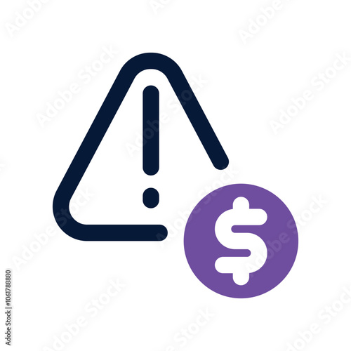 finance risk icon. vector dual tone icon for your website, mobile, presentation, and logo design.