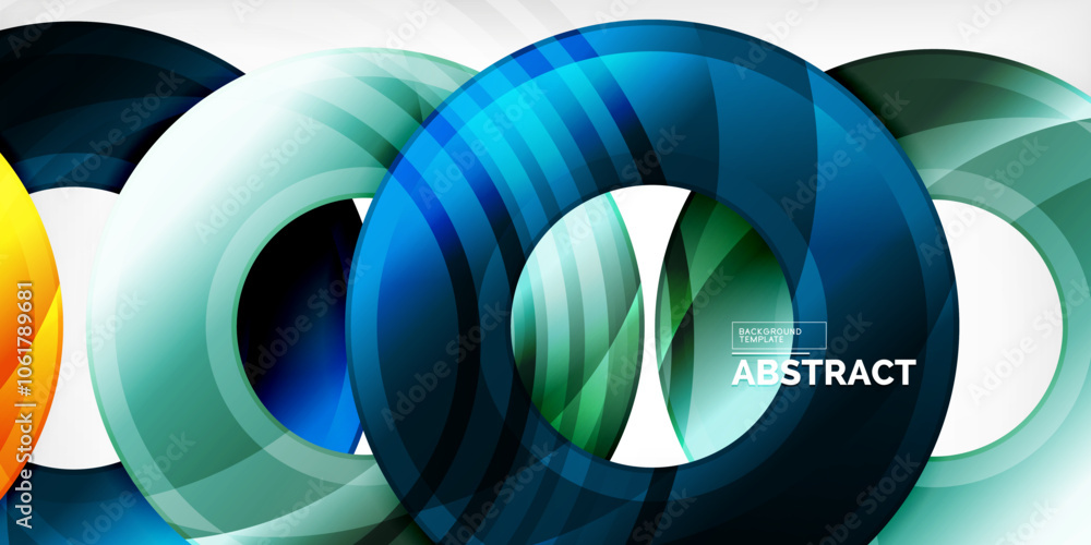 Bright colorful circles with light effects. Abstract background Bright colorful circles with light effects. Abstract background