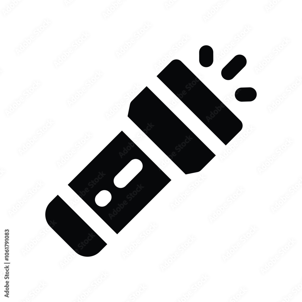 flashlight icon. vector glyph icon for your website, mobile, presentation, and logo design. flashlight icon. vector glyph icon for your website, mobile, presentation, and logo design.