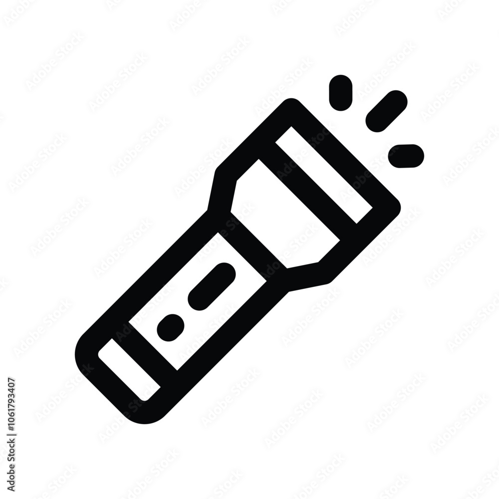 flashlight icon. vector line icon for your website, mobile, presentation, and logo design. flashlight icon. vector line icon for your website, mobile, presentation, and logo design.