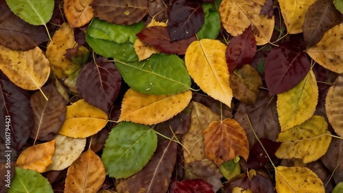 Autumn Leaves: Vibrant Fall Colors of Yellow, Orange, Red, Green, and Brown