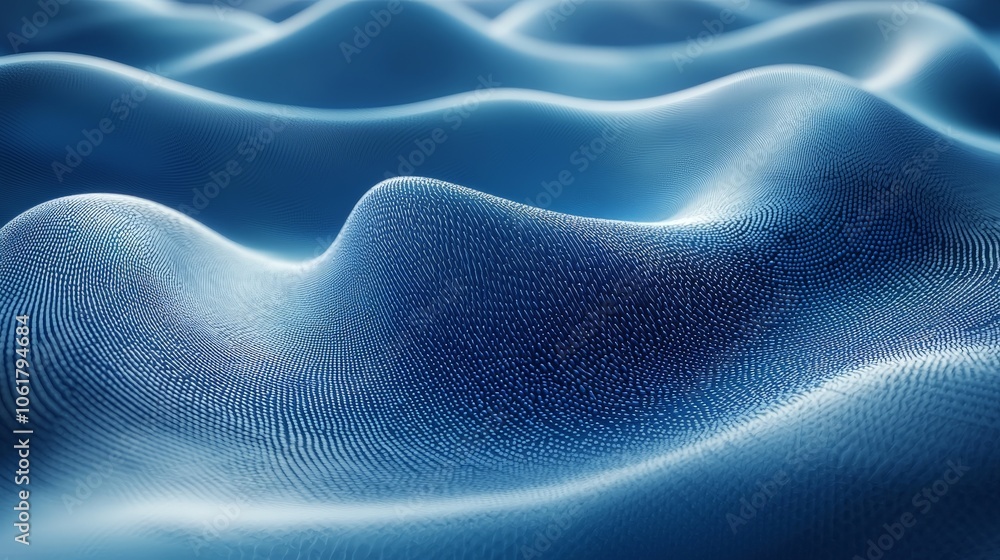 Abstract representation of flowing waves in shades of blue, evoking a sense of calm. Abstract representation of flowing waves in shades of blue, evoking a sense of calm.