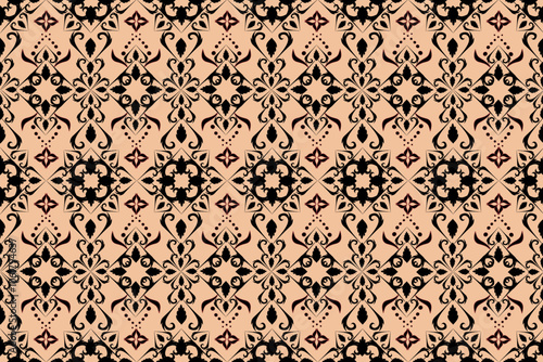 seamless damask and Thai pattern