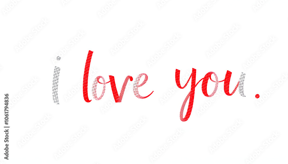 I love you typography hand written isolated with white highlights, png I love you typography hand written isolated with white highlights, png