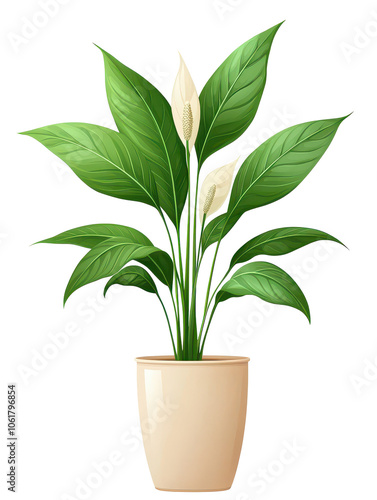 Enhance your space with a lush peace lily plant in a pot