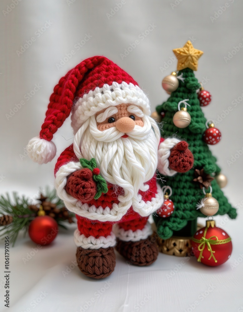 santa claus and christmas tree santa claus and christmas tree