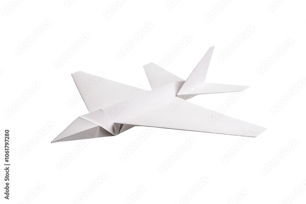 Craft a realistic paper airplane model using crisp white paper Craft a realistic paper airplane model using crisp white paper
