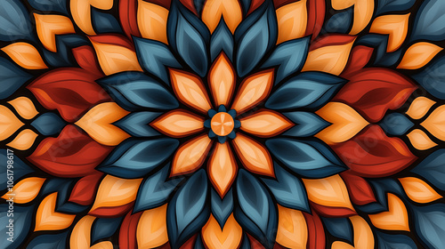 Abstract Mandala Flower 