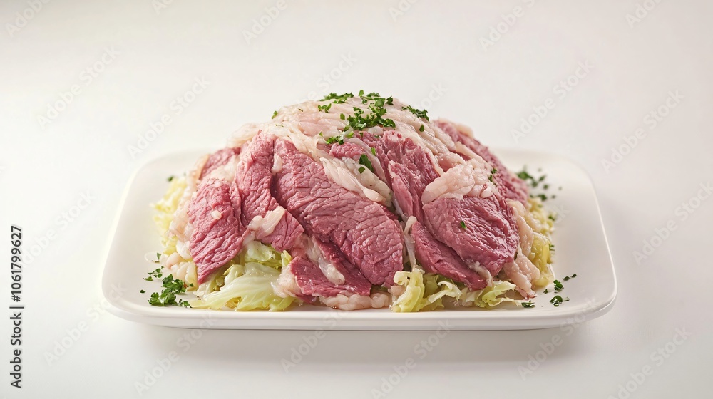 Corned Beef and Cabbage Dinner Plate Corned Beef and Cabbage Dinner Plate