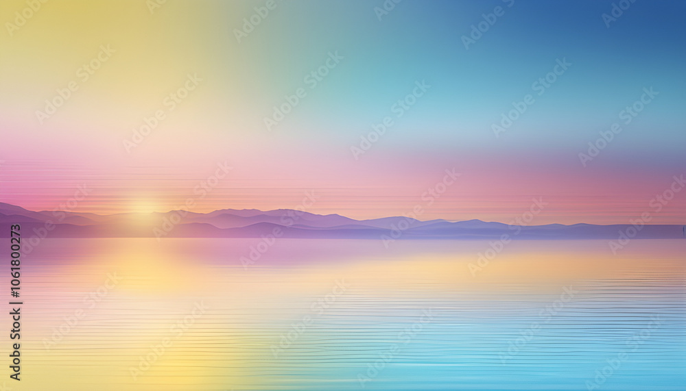 Background with a pastel gradient between light blue and pale yellow. The detailed pattern resembles light reflecting off water. Background with a pastel gradient between light blue and pale yellow. The detailed pattern resembles light reflecting off water.