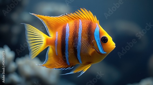 Vibrant Orange and Blue Fish