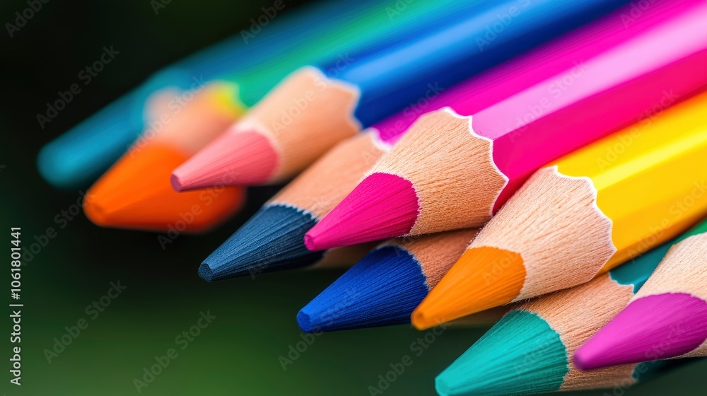 Colorful Pencils Close Up Colorful Pencils Close Up